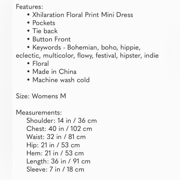 Xhilaration Women's Floral Print Short Sleeve V-Neck Button-Down Dress M pink - Picture 8 of 12